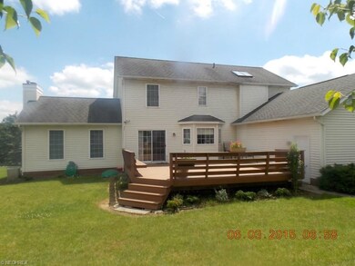 Newly painted large deck with lots of room for int