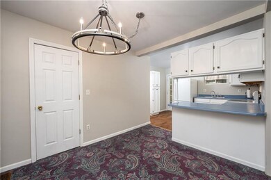 New chandelier in dining area