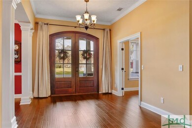 Breathtaking Wood Double Arched Door Entry!