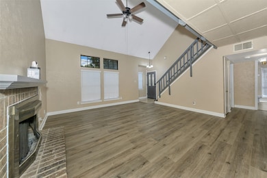 Living room with view of Foyer
