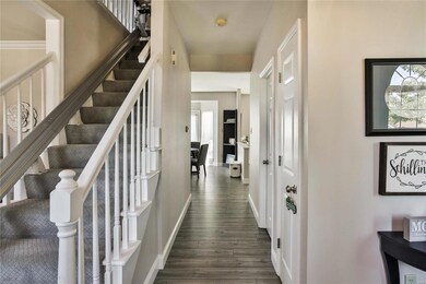 front entry with beautiful floors throughout first and second floor