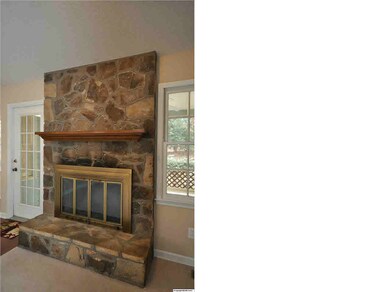 Beautiful rock fireplace