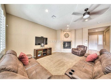 Great Room. Gas fire place and ceiling fan