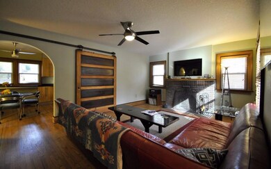 Dining room off the kitchen opens to the living ro