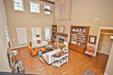 formal living with hand scraped hard wood floors