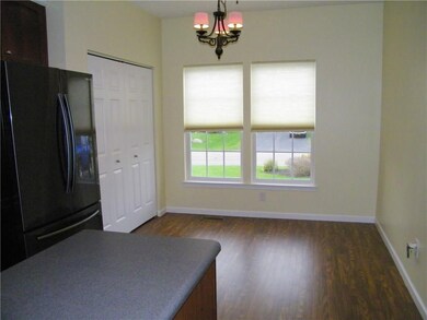 The breakfast area in the kitchen and the double d