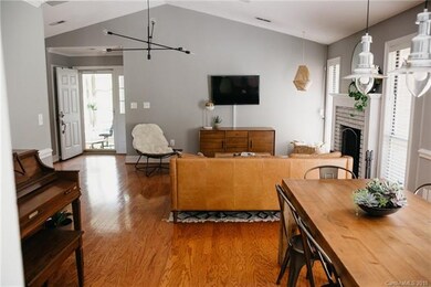 View of dining area toward front door and great ro