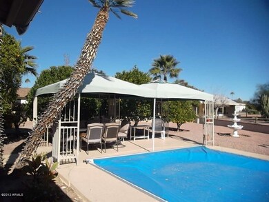 Gazebo and pool
