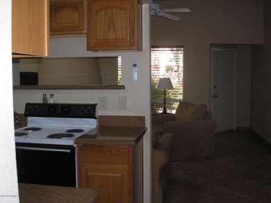 Kitchen into living room