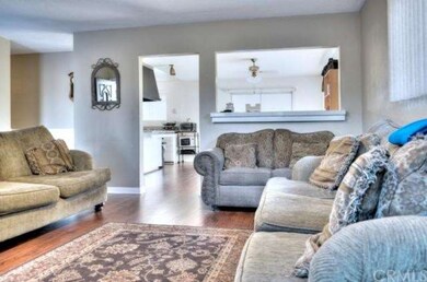 View of kitchen from living room