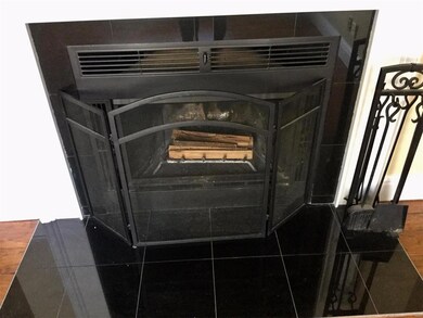 Wood burning fireplace