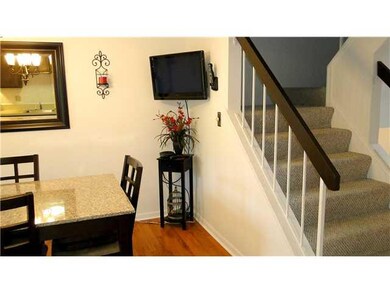 Kitchen. View from kitchen to stairs going to seco
