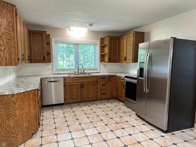Tiled kitchen floor
