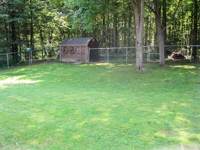 Large fenced backyard & shed