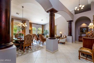 Enter into formal living & dining rooms