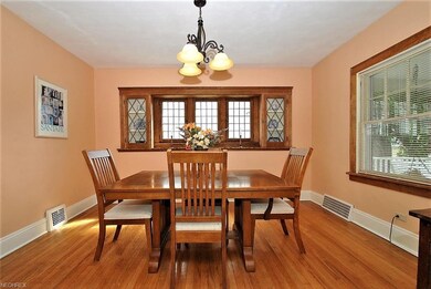 Spacious formal dining room with built in display 
