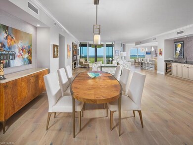 Dining area featuring light hardwood / wood-style 