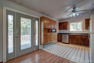 Open kitchen and dining . . .