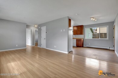 E 38th Living to kitchen and bedrooms