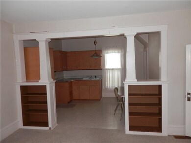 View from living area to second kitchen