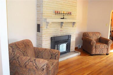 AFTER: gas fireplace in living room (new paint)