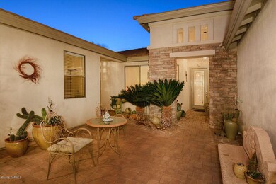 Inviting front courtyard