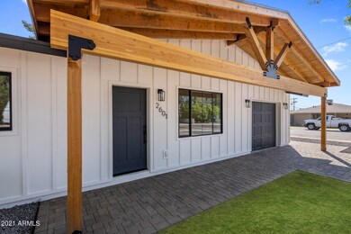 Beams & Siding Covered Entrance