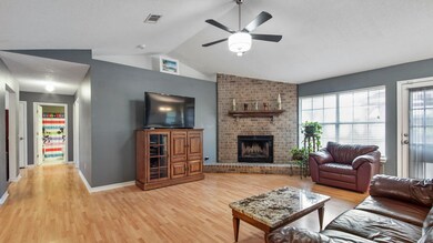 Beautiful Brick Fireplace