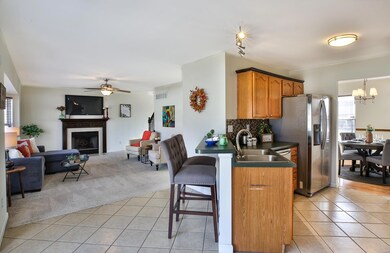 Kitchen intermingles with the Living Room for unco