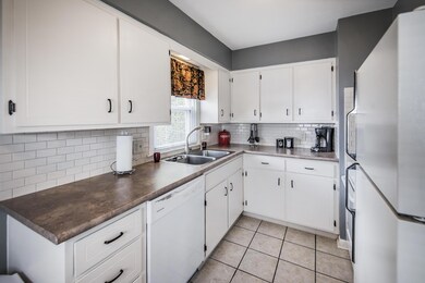 Subway tile in kitchen