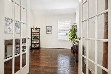 Work from home?  Private study with french doors and again those fantastic wood floors!  If not needing an office, could also work great as a kid playroom.