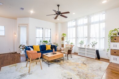 Natural light flows into this open concept living