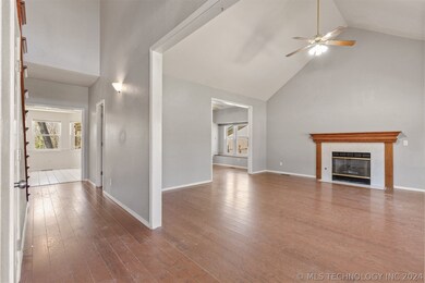 Living Room downstairs w/fireplace.