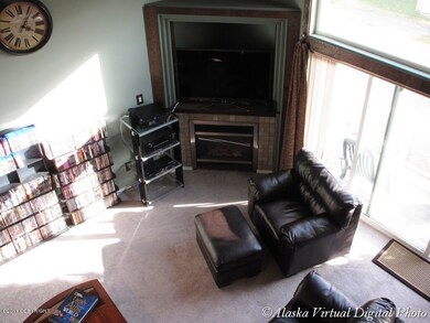 Overview of living room from third floor