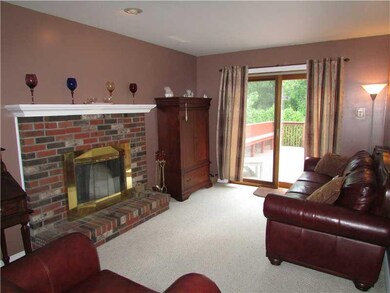 Family Room. Family Room with fireplace (woodburni
