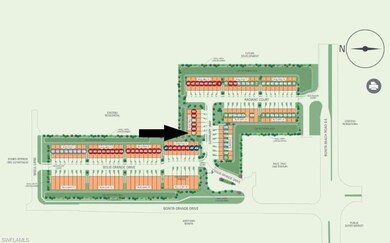 Site map: Lot 502 - Corner/end unit. Northern faci