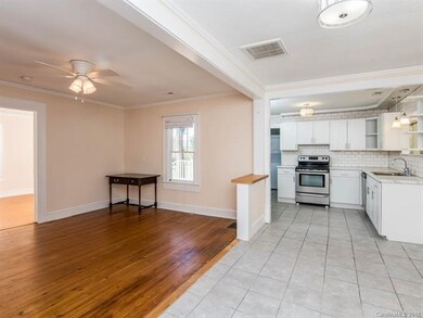 The dining area is spacious and bright.