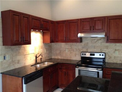 Tile Backsplash,  new cherry cabinets, stainless s