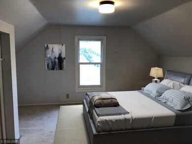 Virtually staged bedroom.