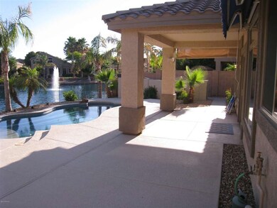 Patio and lake