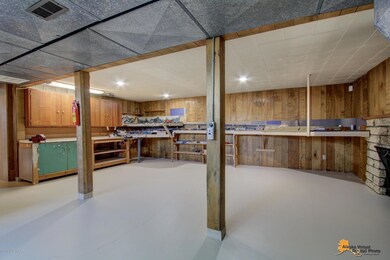 family room in daylight basement