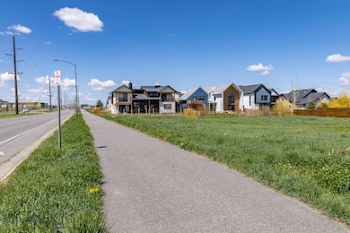 West view with W Oak (left) wide pedestrian walkwa