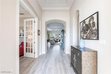 Large Foyer entry with newly installed Flooring.