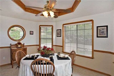 A close up of the kitchen sitting area...with views and great details.