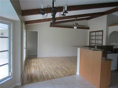 Looking from breakfast nook into family room
