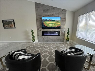 TV/ Fireplace Wall is beautifully tiled