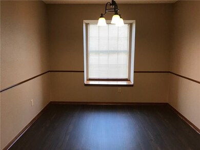 Dining room with fresh paint and wood look vinyl f
