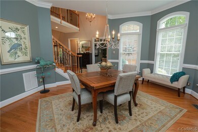 Formal Dining features crown and chair rail mouldi