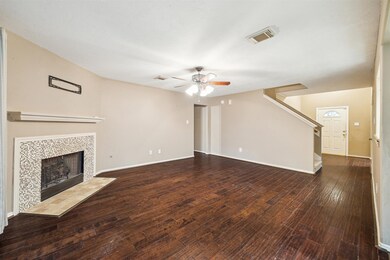 Great view of the cozy living room.