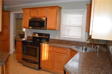 Kitchen with electric stove